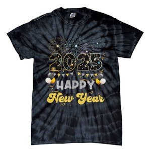 Happy New Year Party 2025 Ballon Family Matching Tie-Dye T-Shirt