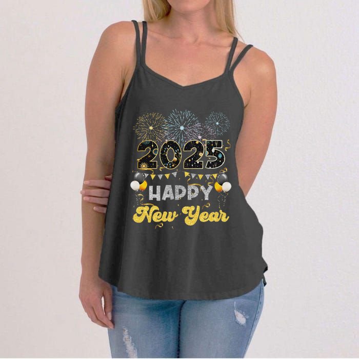 Happy New Year Party 2025 Ballon Family Matching Women's Strappy Tank