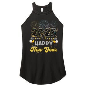 Happy New Year Party 2025 Ballon Family Matching Women's Perfect Tri Rocker Tank