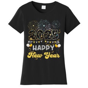 Happy New Year Party 2025 Ballon Family Matching Women's T-Shirt