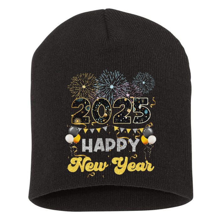 Happy New Year Party 2025 Ballon Family Matching Short Acrylic Beanie