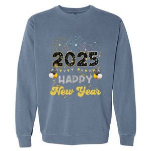 Happy New Year Party 2025 Ballon Family Matching Garment-Dyed Sweatshirt