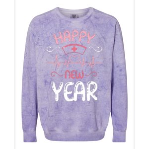 Happy New Year Nurses Happy New Years Eve Colorblast Crewneck Sweatshirt