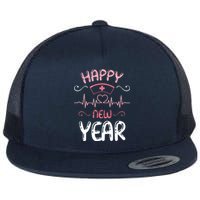 Happy New Year Nurses Happy New Years Eve Flat Bill Trucker Hat