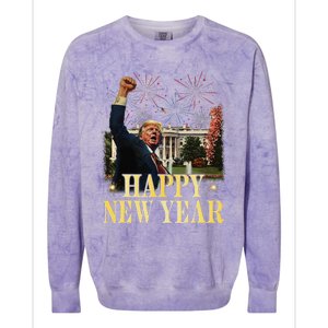 Happy New Year Party 2025 Trump 2024 Take America Back Colorblast Crewneck Sweatshirt