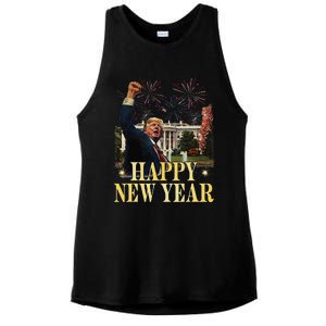 Happy New Year Party 2025 Trump 2024 Take America Back Ladies PosiCharge Tri-Blend Wicking Tank