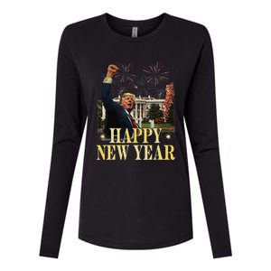 Happy New Year Party 2025 Trump 2024 Take America Back Womens Cotton Relaxed Long Sleeve T-Shirt