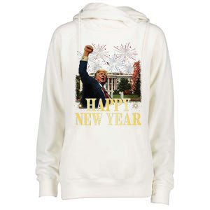 Happy New Year Party 2025 Trump 2024 Take America Back Womens Funnel Neck Pullover Hood