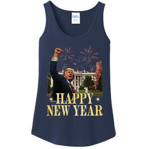 Happy New Year Party 2025 Trump 2024 Take America Back Ladies Essential Tank