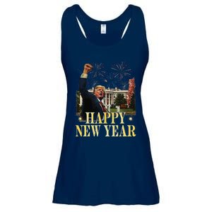 Happy New Year Party 2025 Trump 2024 Take America Back Ladies Essential Flowy Tank