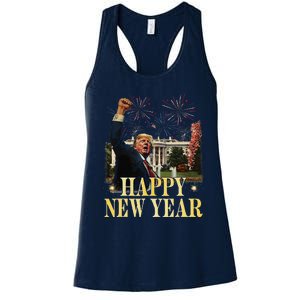 Happy New Year Party 2025 Trump 2024 Take America Back Women's Racerback Tank