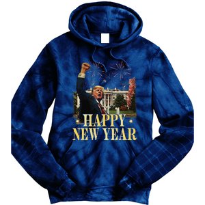 Happy New Year Party 2025 Trump 2024 Take America Back Tie Dye Hoodie