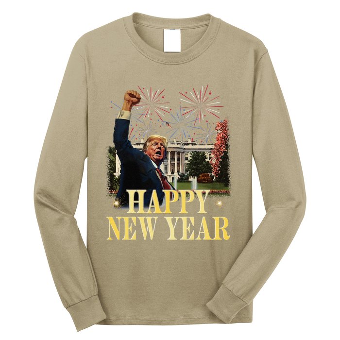 Happy New Year Party 2025 Trump 2024 Take America Back Long Sleeve Shirt