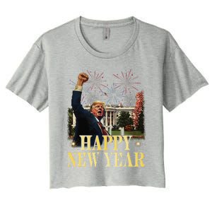 Happy New Year Party 2025 Trump 2024 Take America Back Women's Crop Top Tee