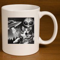 Happy New Year Cat 2025 Cat 11oz C Handle Ceramic Mug