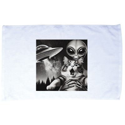 Happy New Year Cat 2025 Cat Microfiber Hand Towel