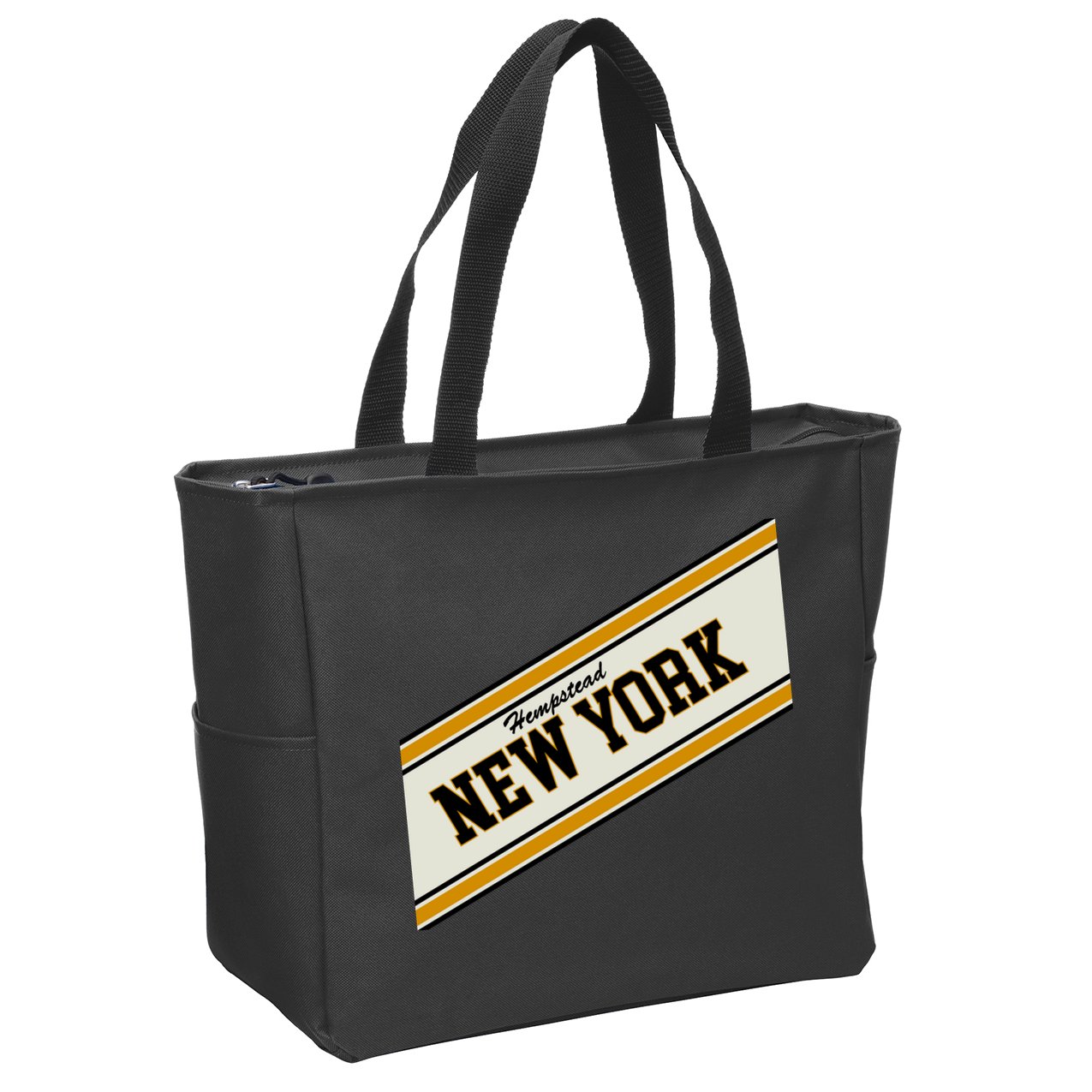 Hempstead New York Varsity Logo Zip Tote Bag