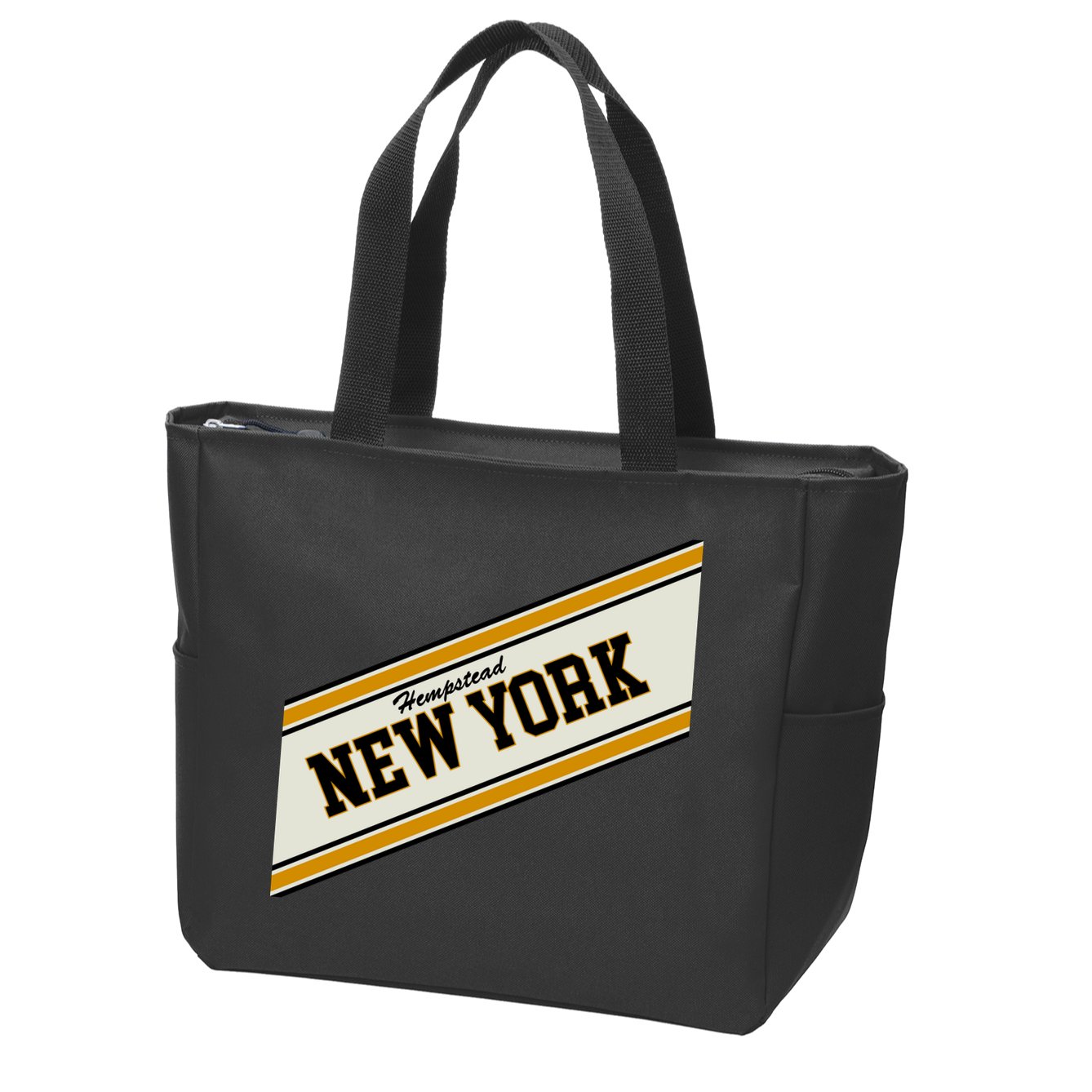 Hempstead New York Varsity Logo Zip Tote Bag