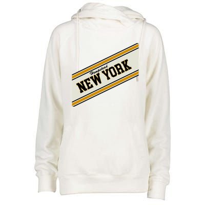 Hempstead New York Varsity Logo Womens Funnel Neck Pullover Hood