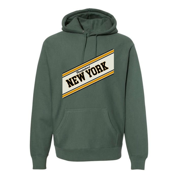 Hempstead New York Varsity Logo Premium Hoodie