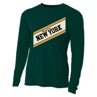 Hempstead New York Varsity Logo Cooling Performance Long Sleeve Crew