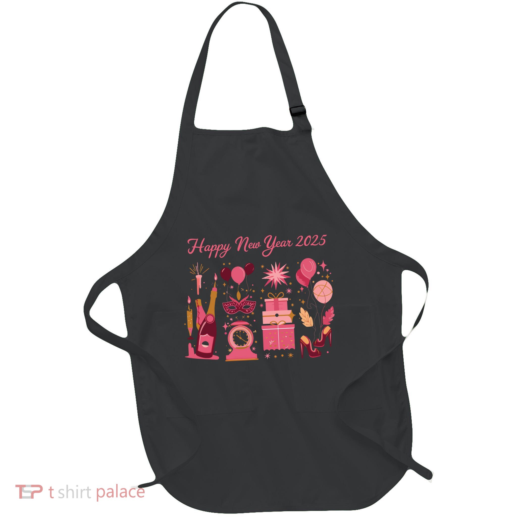 Happy New Year 2025 Champain Holiday Matching Apron