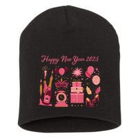 Happy New Year 2025 Champain Holiday Matching Short Acrylic Beanie