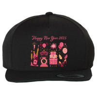 Happy New Year 2025 Champain Holiday Matching Wool Snapback Cap