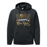 Happy New Year Party 2025 Disco Ball Matching Performance Fleece Hoodie