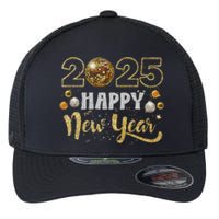 Happy New Year Party 2025 Disco Ball Matching Flexfit Unipanel Trucker Cap