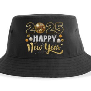 Happy New Year Party 2025 Disco Ball Matching Sustainable Bucket Hat