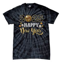 Happy New Year Party 2025 Disco Ball Matching Tie-Dye T-Shirt