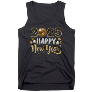 Happy New Year Party 2025 Disco Ball Matching Tank Top