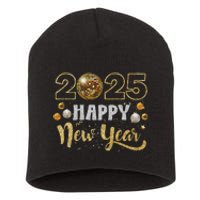 Happy New Year Party 2025 Disco Ball Matching Short Acrylic Beanie