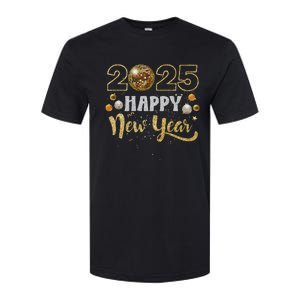 Happy New Year Party 2025 Disco Ball Matching Softstyle CVC T-Shirt