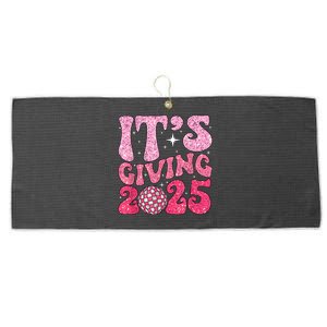 Happy New Year Its Giving 2025 Party Family Matching Large Microfiber Waffle Golf Towel