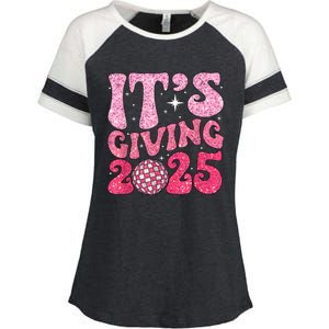 Happy New Year Its Giving 2025 Party Family Matching Enza Ladies Jersey Colorblock Tee