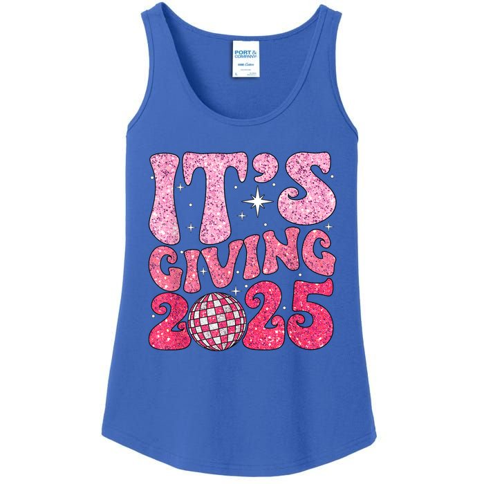 Happy New Year Its Giving 2025 Party Family Matching Ladies Essential Tank