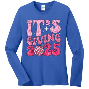 Happy New Year Its Giving 2025 Party Family Matching Ladies Long Sleeve Shirt