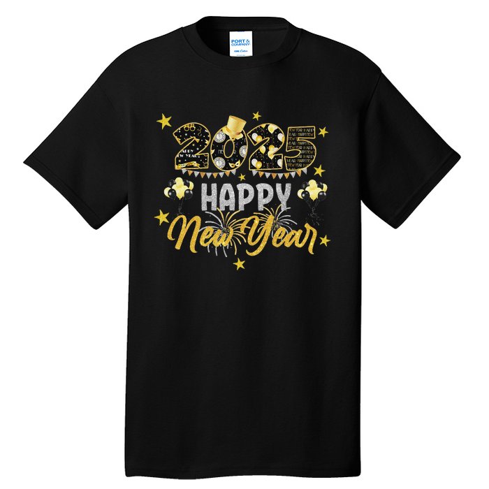 Happy New Year Party 2025 Family Matching Tall T-Shirt