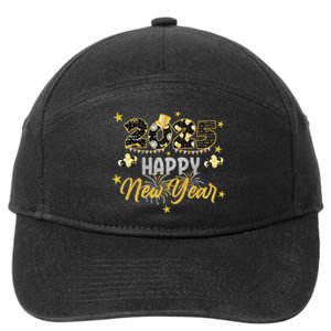 Happy New Year Party 2025 Family Matching 7-Panel Snapback Hat