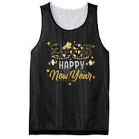 Happy New Year Party 2025 Family Matching Mesh Reversible Basketball Jersey Tank