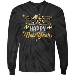 Happy New Year Party 2025 Family Matching Tie-Dye Long Sleeve Shirt