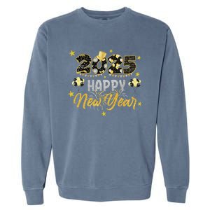 Happy New Year Party 2025 Family Matching Garment-Dyed Sweatshirt