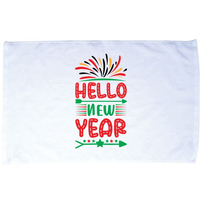 Hello New Year Microfiber Hand Towel