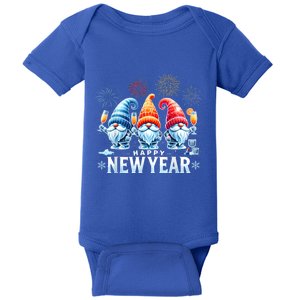 Happy New Year 2025 Gnomes Family Party New Years Eve Baby Bodysuit