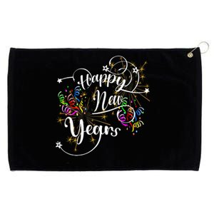 Happy New Year Day Eve Party Fireworks Grommeted Golf Towel