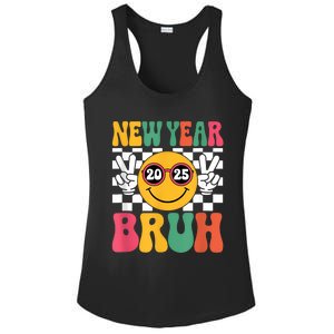 Happy New Year Bruh 2025 Funny New Year Ladies PosiCharge Competitor Racerback Tank