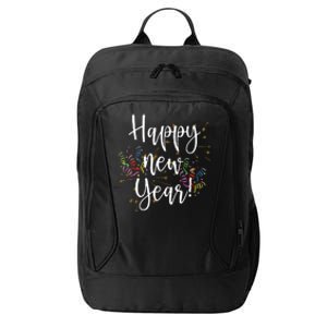 Happy New Year Day Eve Party Fireworks Confetti Costume City Backpack