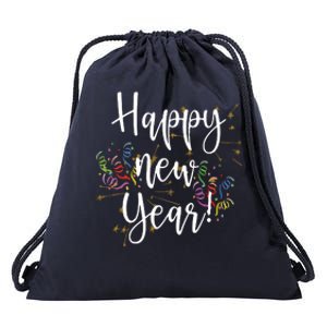 Happy New Year Day Eve Party Fireworks Confetti Costume Drawstring Bag